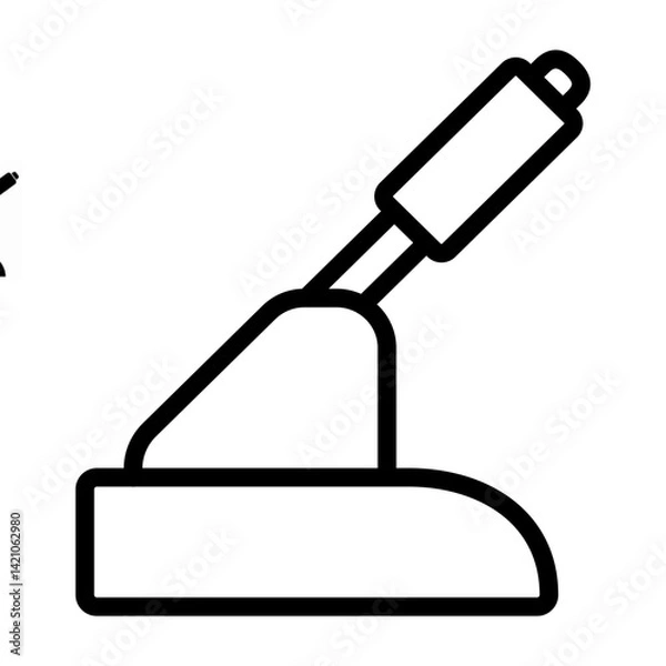 Obraz Hand Break Vector Line Icon Design