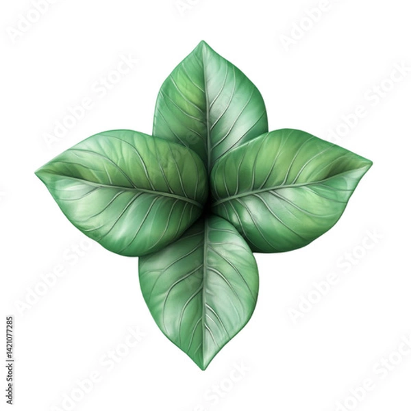 Obraz Lush green plant leaves vibrant colors background