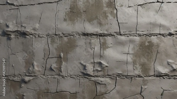 Obraz Weathered Brick Wall Texture Cracked and Distressed Surface