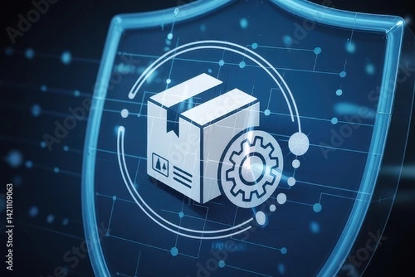 Obraz Secure package delivery system with technological optimization.