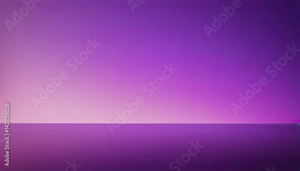 Fototapeta Two toned purple gradient background with a simple horizon line design