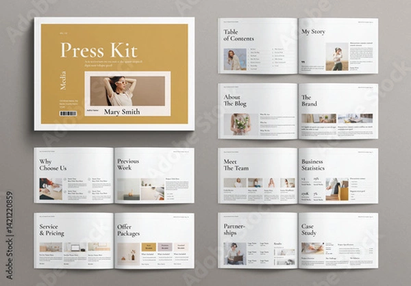 Fototapeta Media Press Kit Template Landscape