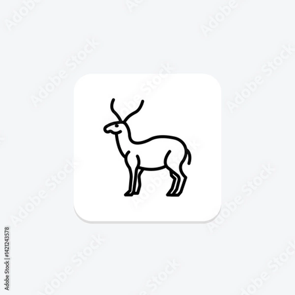 Fototapeta Saiga, vector, pixel perfect, illustrator file