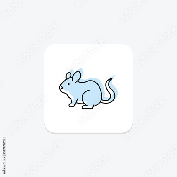 Fototapeta Chinchilla, vector, pixel perfect, illustrator file