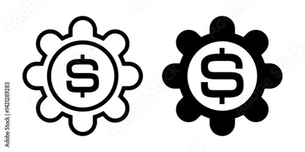 Fototapeta Management Icon flat and line icon Simple outline logo.