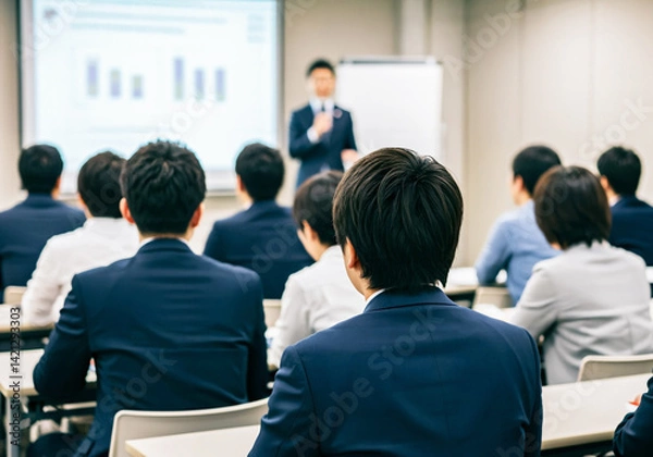 Obraz ビジネス講習を受けるサラリーマンたち