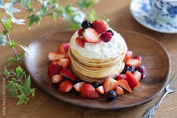 Obraz イチゴの米粉パンケーキ