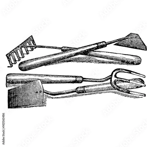Obraz Various Garden Tools ⁠ 