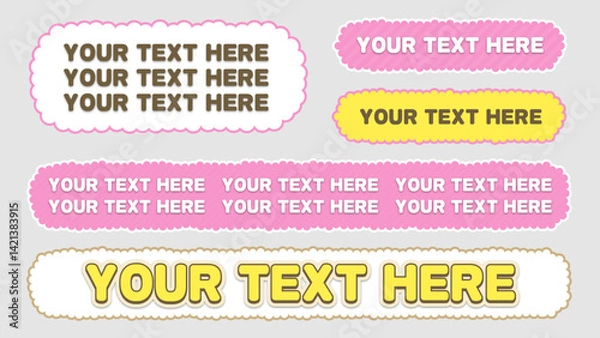 Obraz もこもこしたかわいいテロップベース