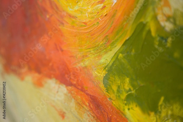 Obraz Painted blurred background with oil paint.