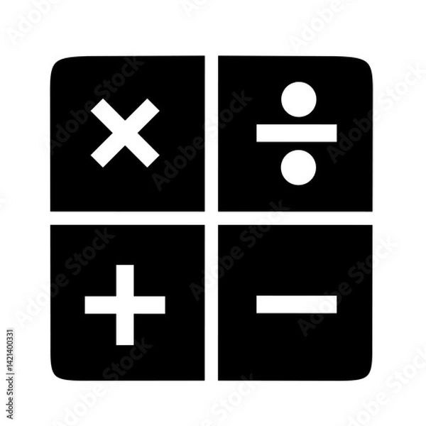Fototapeta calculator icon vector with trendy design. math icon
