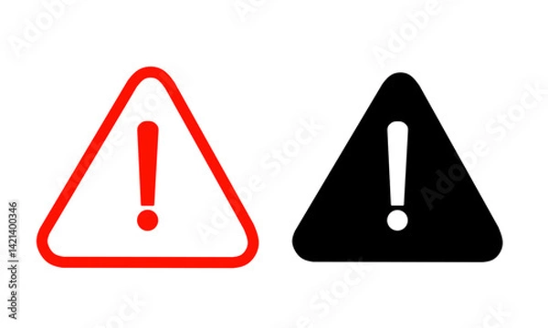 Fototapeta exclamation mark icon vector with trendy design. warning symbol