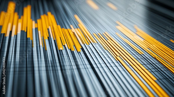 Fototapeta Profitability tracking application digital finance data visualization modern technology abstract view business insights