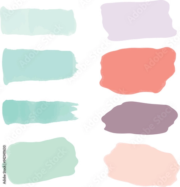 Obraz set of watercolor paint splashes