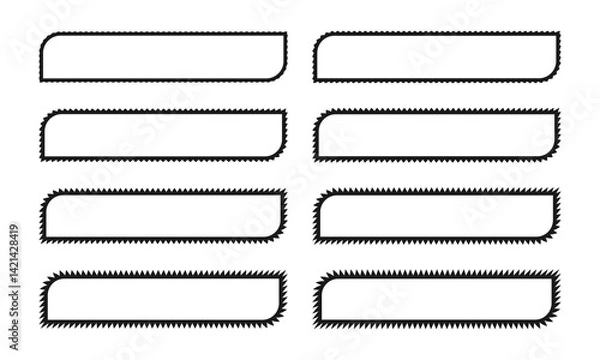 Obraz Zigzag Hollow Two Rounded Corner Rectangles