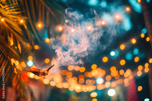 Fototapeta christmas tree lights