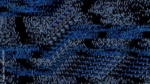 Fototapeta Digital Glitch noise static television VFX. Visual video effects stripes background, CRT tv screen no signal glitch effect