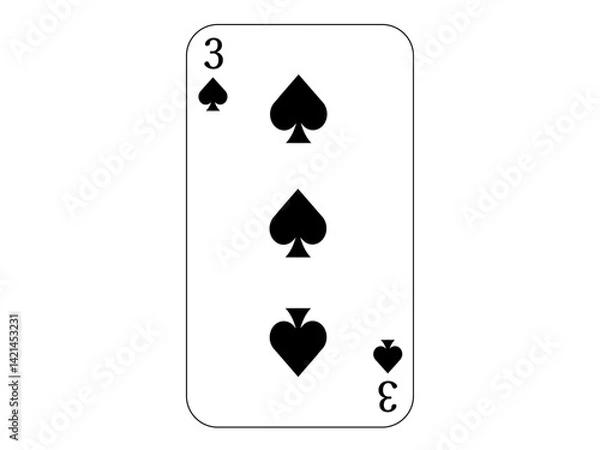 Obraz トランプの３　スペード