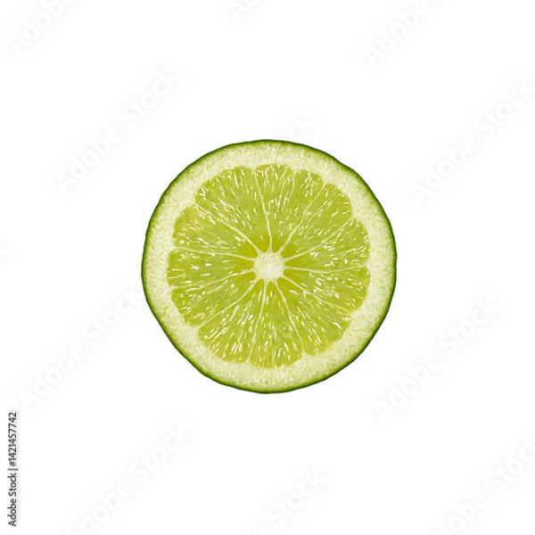 Fototapeta Isolated single fresh lemon cucumber striped yellow green perfect for culinary concepts and healthy eating visuals
