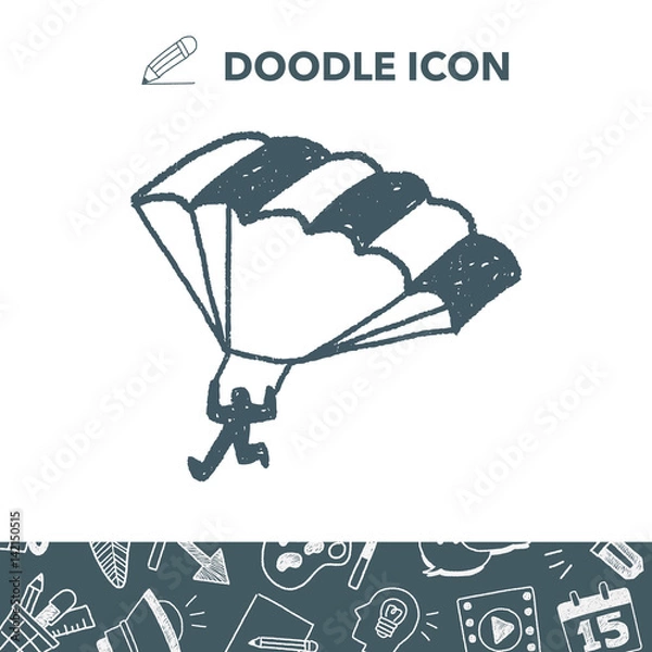 Obraz doodle parachute