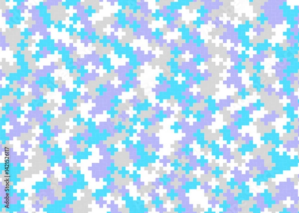 Fototapeta 背景 タイル 十字模様