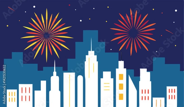 Obraz fireworks-exploding-over-city-skyline-in-night-cel (1)_processed.eps