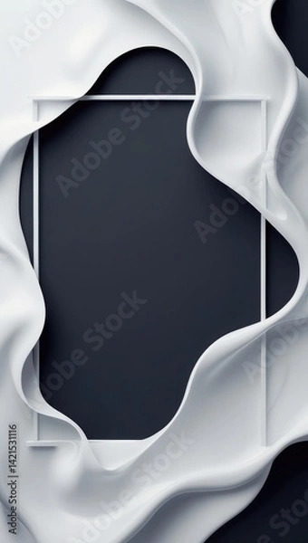 Fototapeta Modern Fluid Frame Background Template