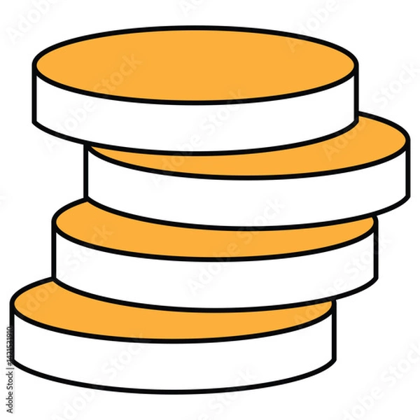 Obraz Coins Icon Vector Design