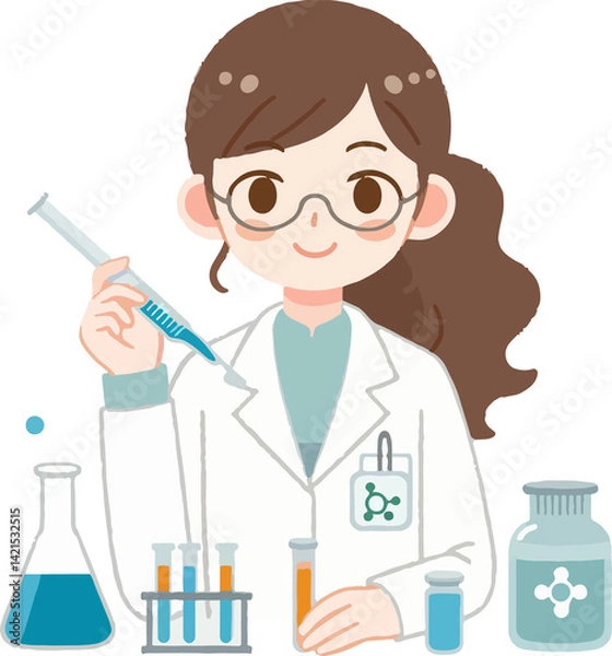 Fototapeta scientist in laboratory