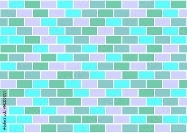 Fototapeta 背景 タイル レンガ模様 隙間付き 横並び