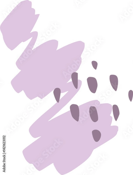 Fototapeta Boho Abstract Hand Drawn Organic Shapes With Cute Dots Element