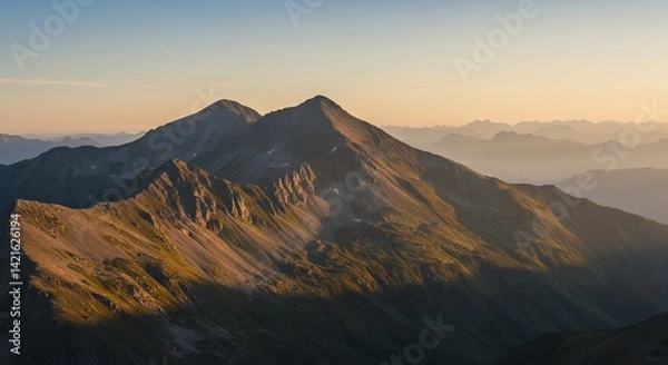 Fototapeta Mountain Range at Sunset
