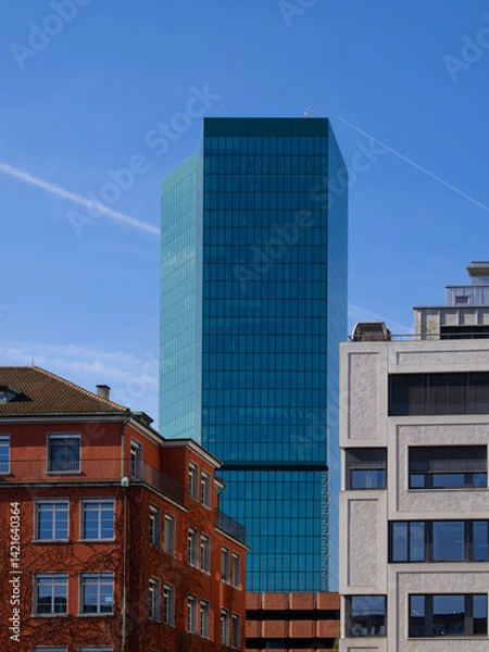 Obraz Prime Tower skyscraper and buildings of  Zurich