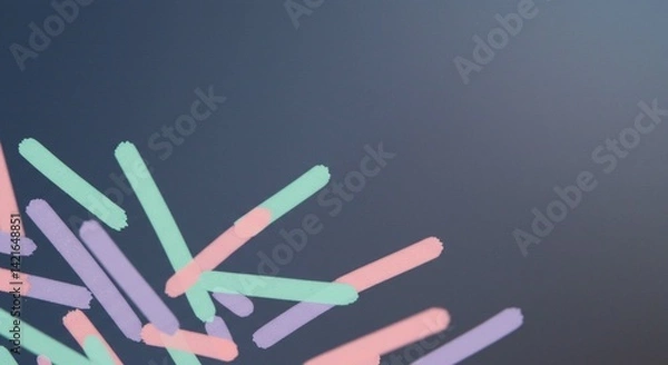 Fototapeta Abstract Pastel Color Strokes on Dark Background Artistic Design Element Modern Texture