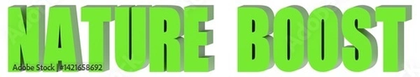 Fototapeta Nature Boost - 3d text , 3d render