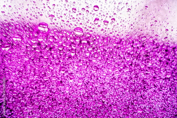 Obraz background texture for background bright pink, peach, orange color with shimmers and flowing drops on glass, beautiful bright background with overflows and gradient