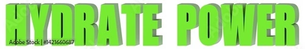 Fototapeta Hydrate Power - 3d text , 3d render