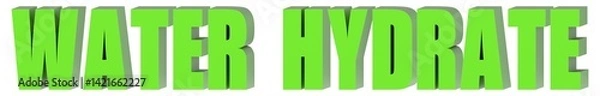 Fototapeta Water Hydrate - 3d text , 3d render