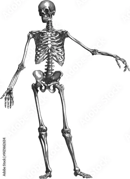 Fototapeta skeleton vector illustration 