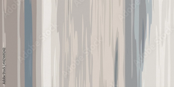 Fototapeta A vertically striped abstract pattern featuring cool neutral tones in a painterly style with canvas-like texture.