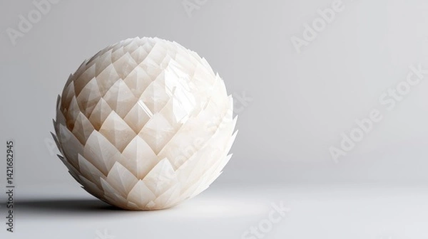 Obraz white sphere on black background