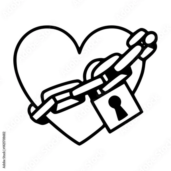 Fototapeta protected love symbol vector