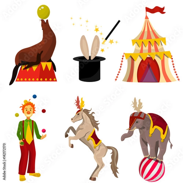 Fototapeta vector circus set