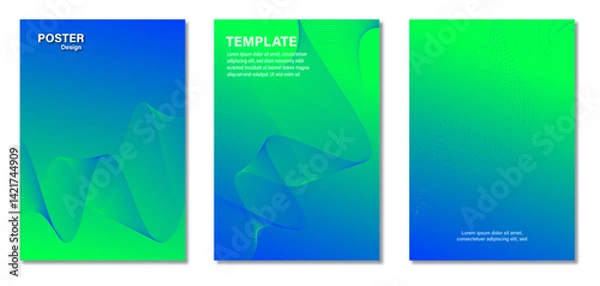 Obraz Abstract poster template. Wave background.