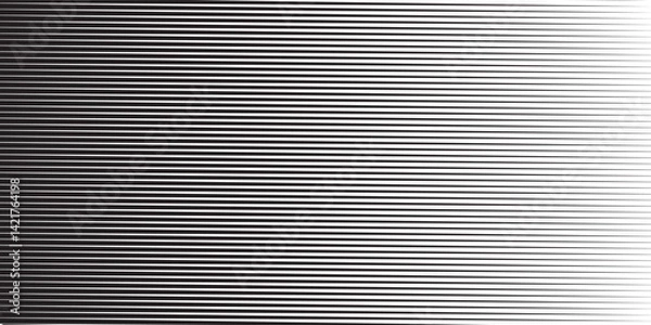 Obraz Slant line halftone gradation texture. Fading diagonal stripe gradient background. Black oblique pattern backdrop. Vanishing thin parallel line wallpaper for overlay, print, cover. Vector