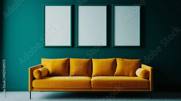 Fototapeta modern interior with sofa