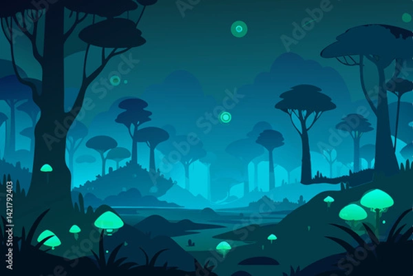 Obraz underwater scene vector illustration