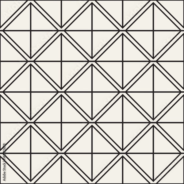 Fototapeta Seamless Pattern With Squares. Vector Stylish Geometric Linear Structure