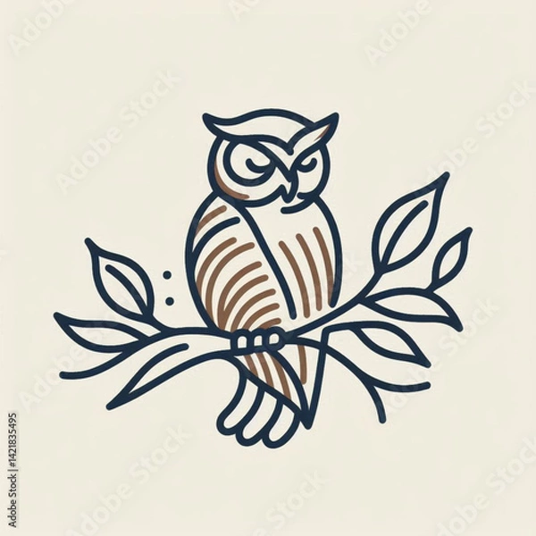 Fototapeta owl on a branch