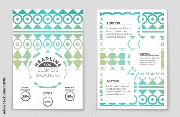 Fototapeta Abstract vector layout background set. For art template design, list, page, mockup brochure theme style, banner, idea, cover, booklet, print, flyer, book, blank, card, ad, sign, sheet,, a4.